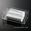 Caja de pañuelos de acrílico amarilla caja de servilletas lucite